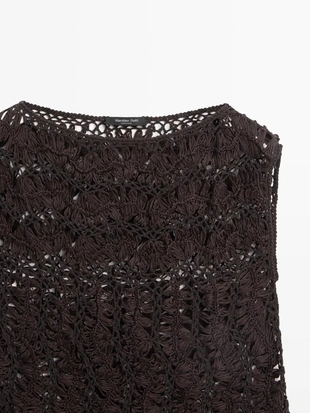 Топ из вязаного кружева- Заказать в России