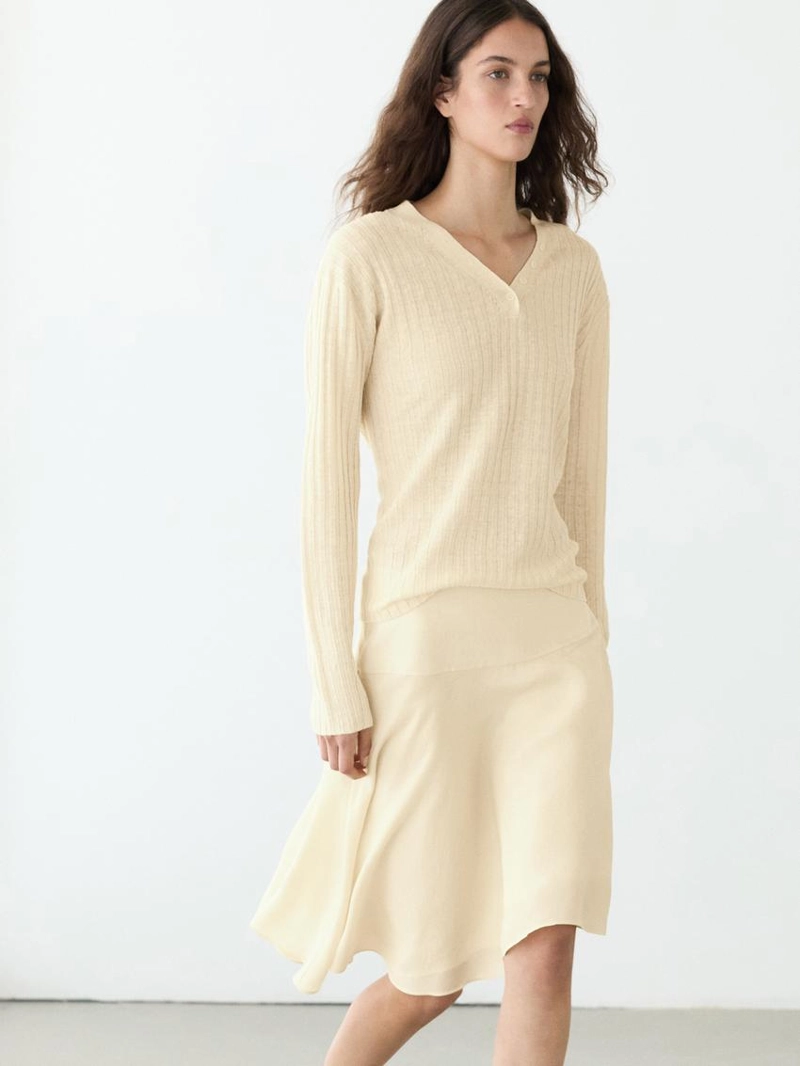 Юбка-миди с асимметричным подолом