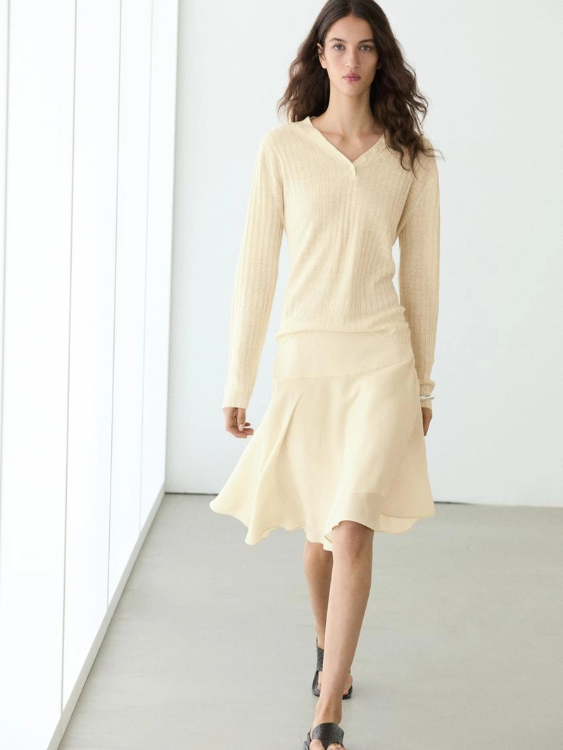 Юбка-миди с асимметричным подолом