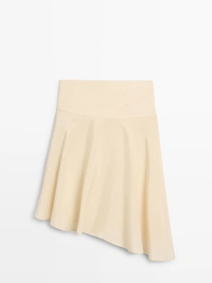 Юбка-миди с асимметричным подолом- Заказать в России