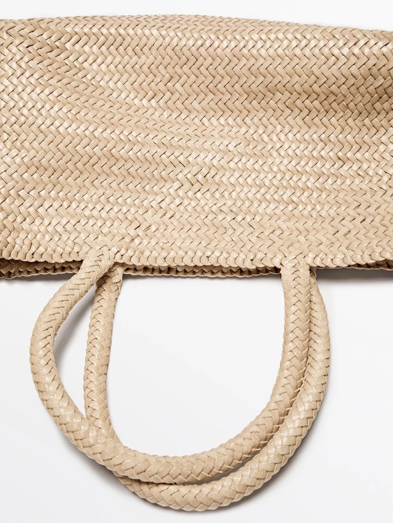 Средняя плетеная сумка-тоут