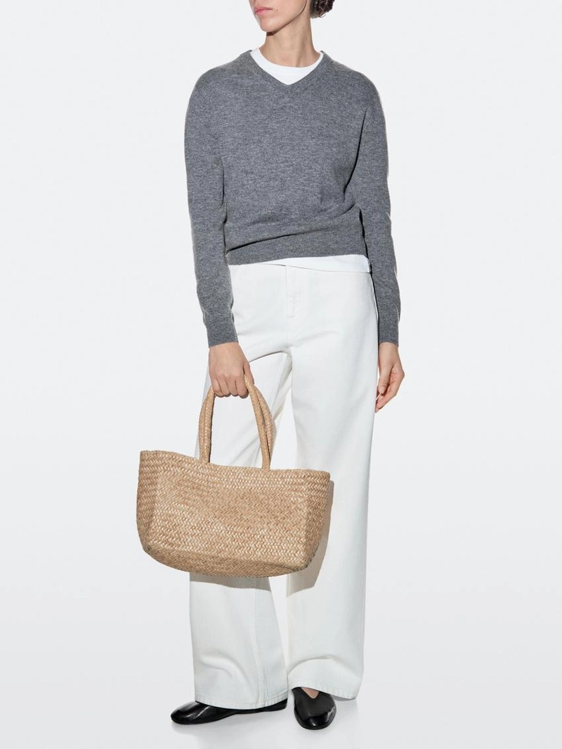 Средняя плетеная сумка-тоут