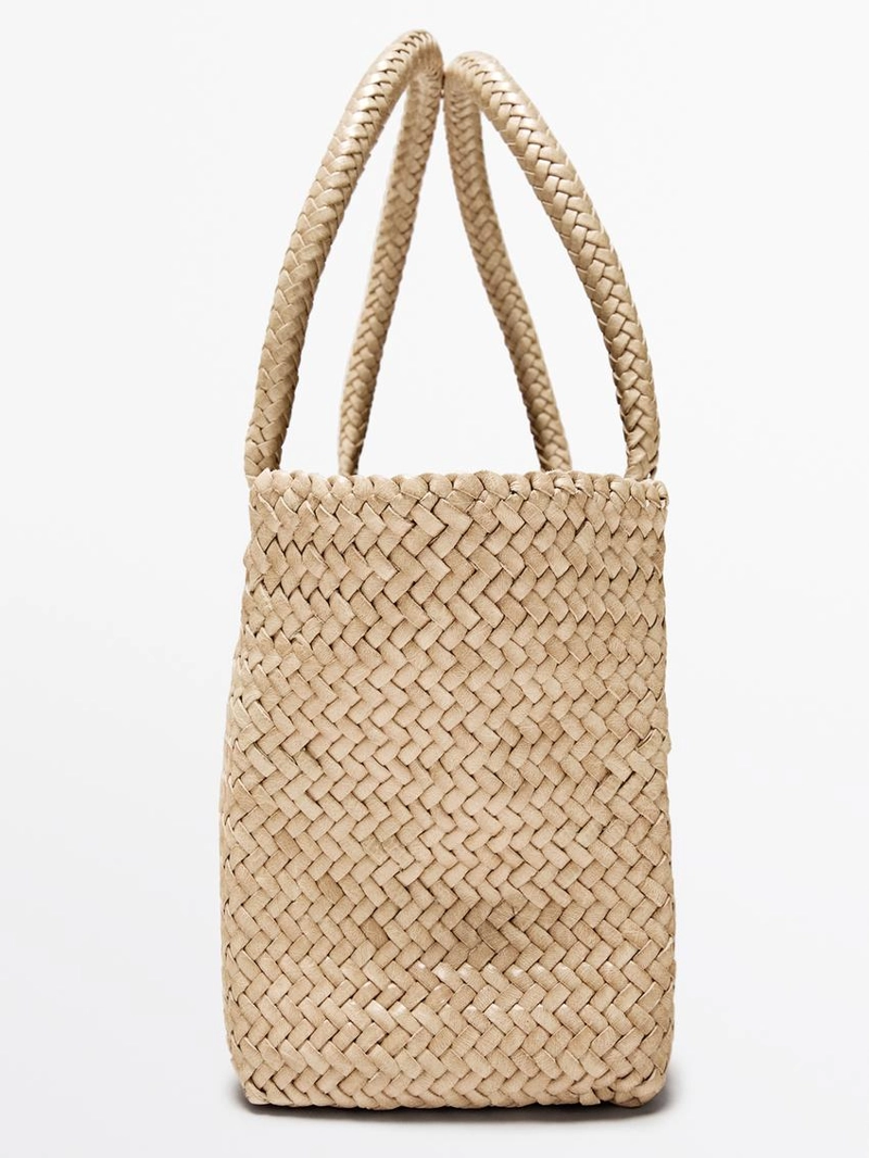 Средняя плетеная сумка-тоут