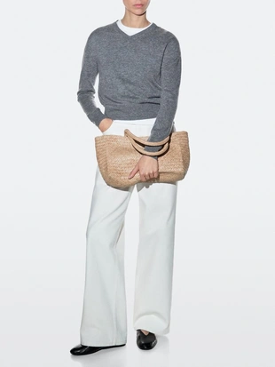 Средняя плетеная сумка-тоут- Заказать в России