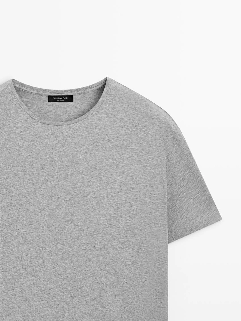 Футболка из хлопкового микса с короткими рукавами