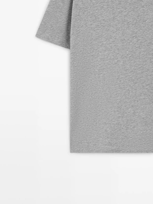 Футболка из хлопкового микса с короткими рукавами- Заказать в России