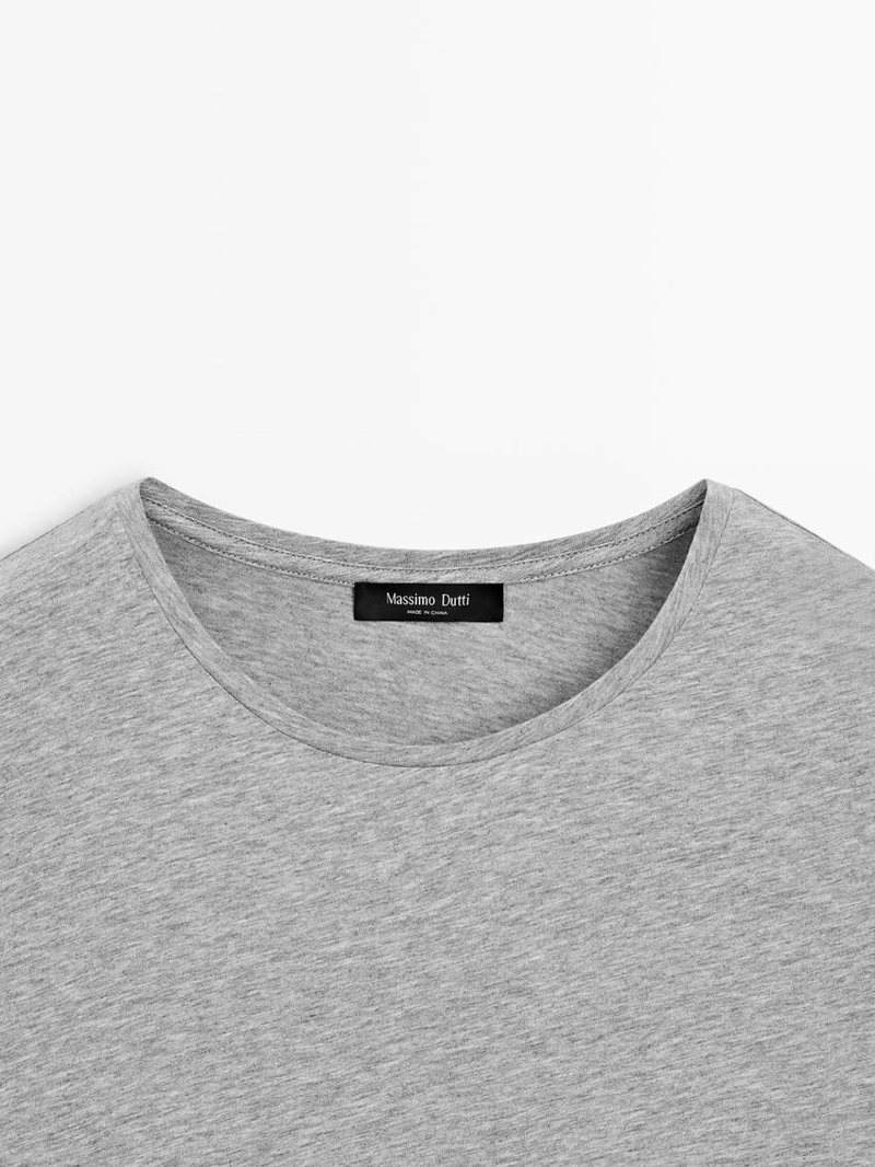 Футболка из хлопкового микса с короткими рукавами