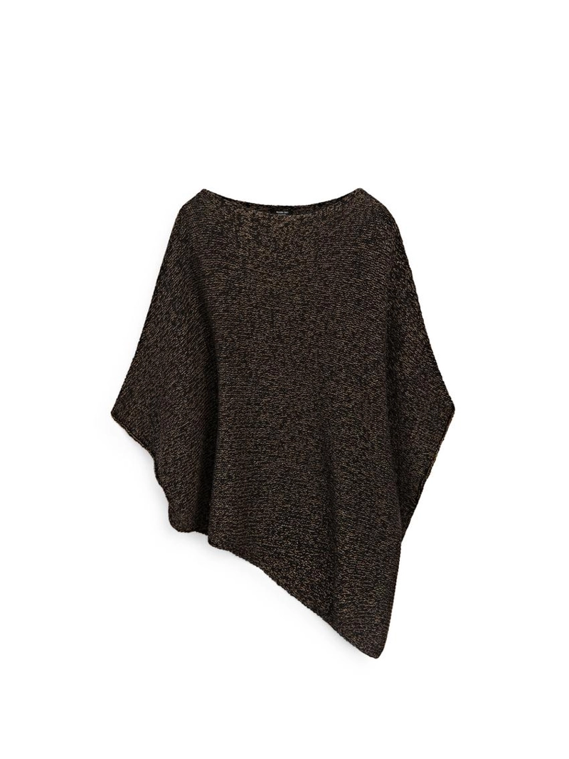 Плавный асимметричный плащ из хлопкового смесового трикотажа