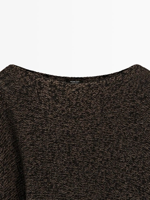 Купить Massimo Dutti Плавный асимметричный плащ из хлопкового смесового трикотажа