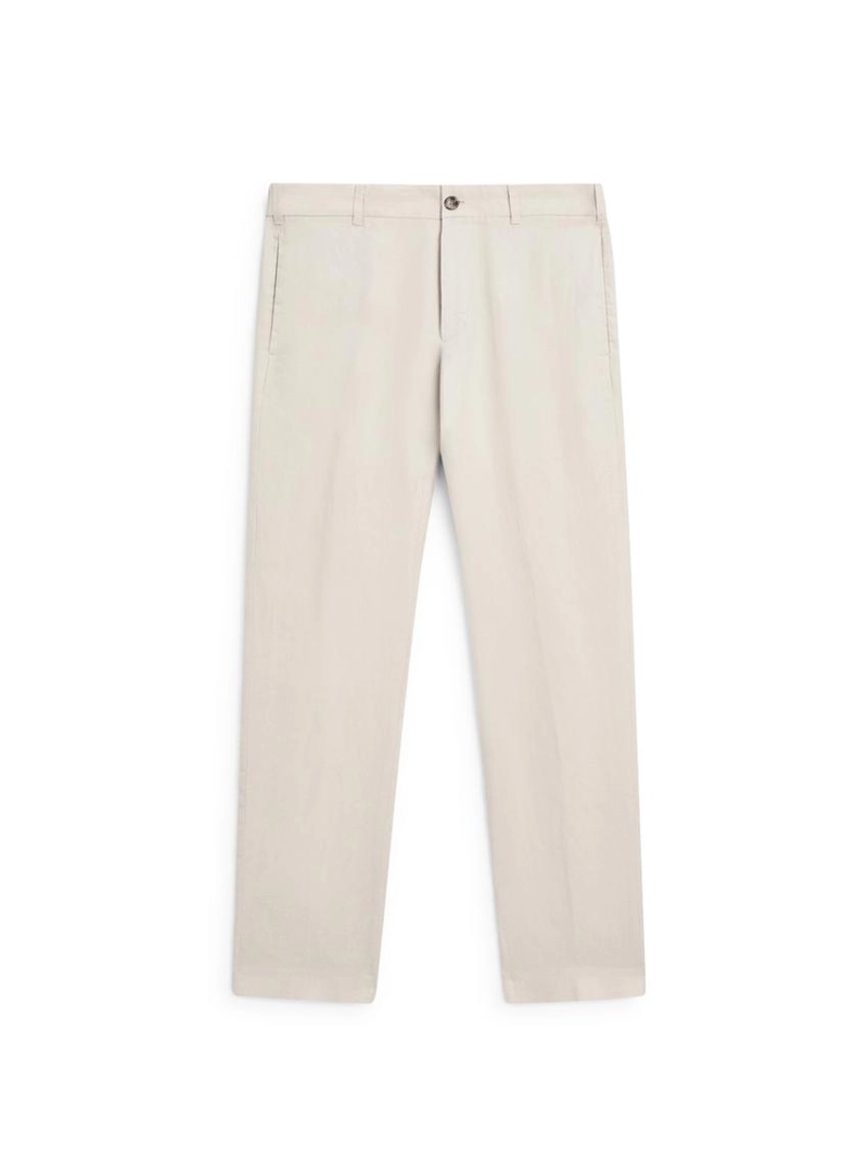 Брюки из льна с зауженным кроем