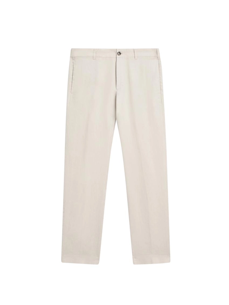 Брюки из льна с зауженным кроем