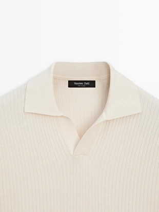 Поло из хлопкового трикотажа с регулярной посадкой- Заказать в России