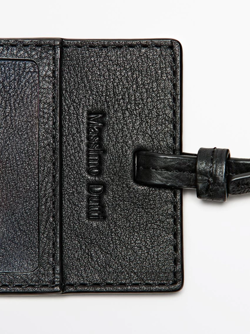 Багажная бирка из натуральной кожи nappa