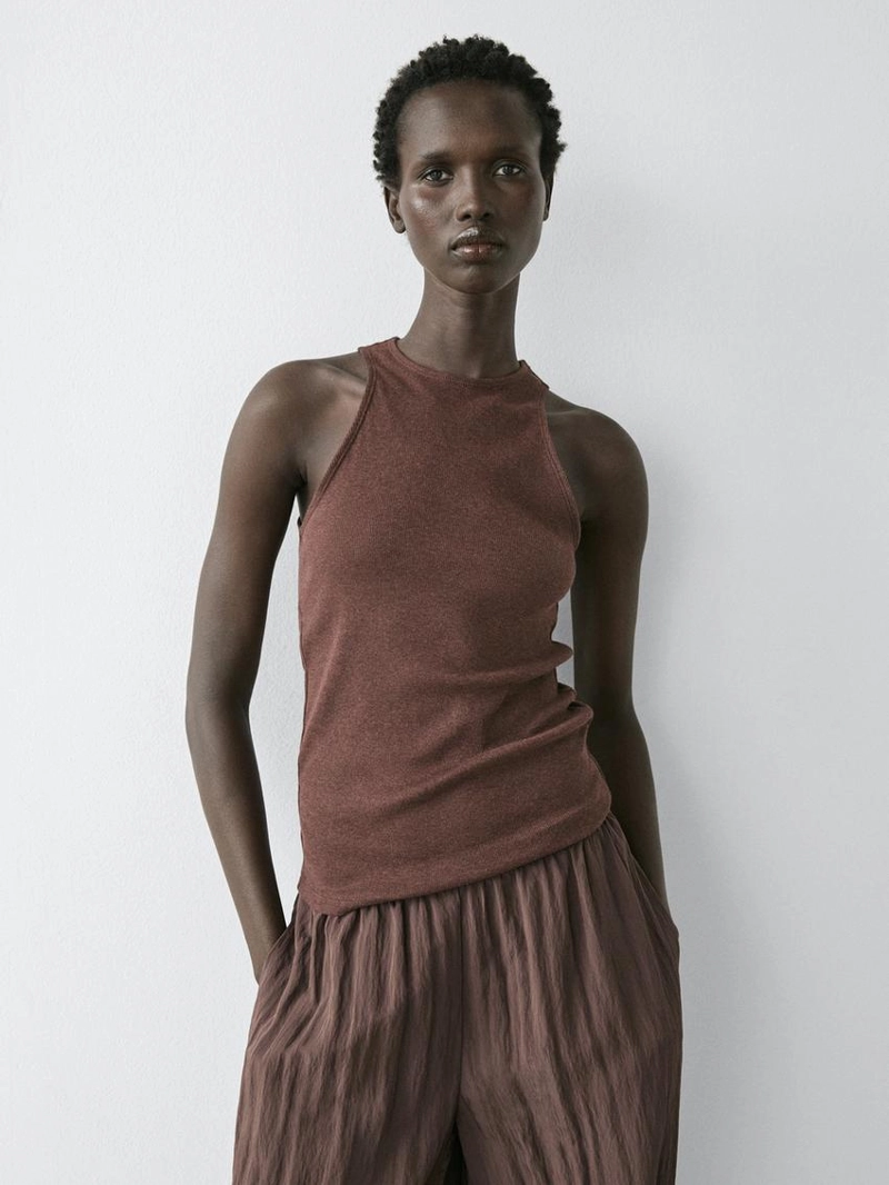 Топ из легкого трикотажа из 100% хлопка