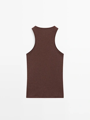 Купить Massimo Dutti Топ из легкого трикотажа из 100% хлопка