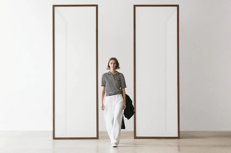 Поло из вязаного трикотажа с карманом