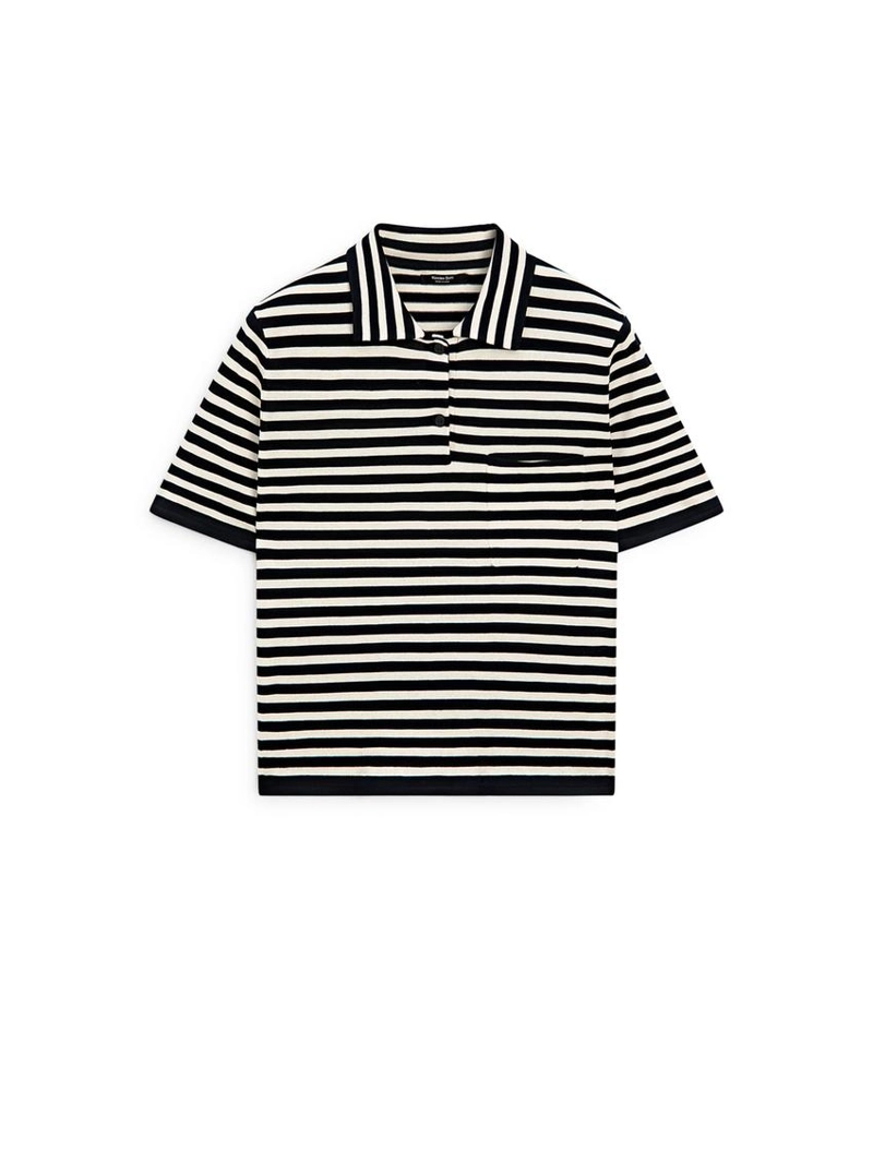 Поло из вязаного трикотажа с карманом