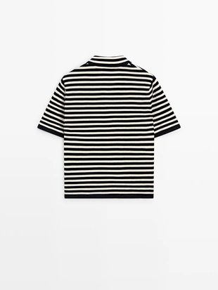 Поло из вязаного трикотажа с карманом- Заказать в России