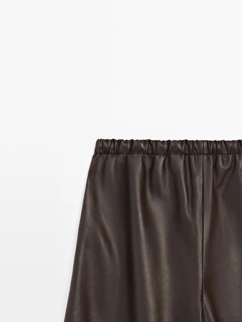 Кожаные брюки-шаровары из нубука