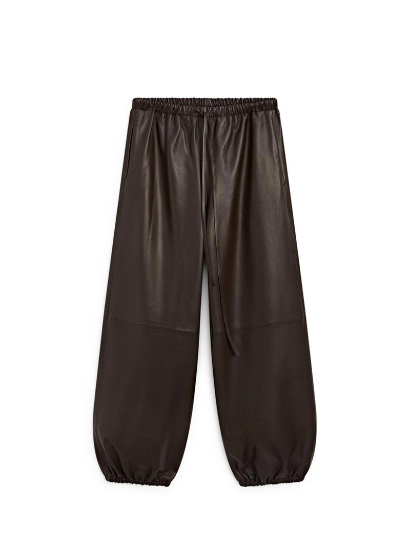 Кожаные брюки-шаровары из нубука