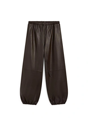 Кожаные брюки-шаровары из нубука- Заказать в России