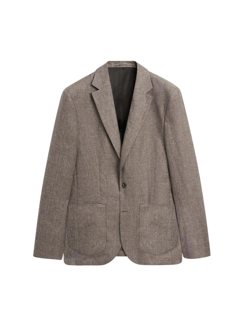 Пиджак из мелированного льна сидячего кроя
