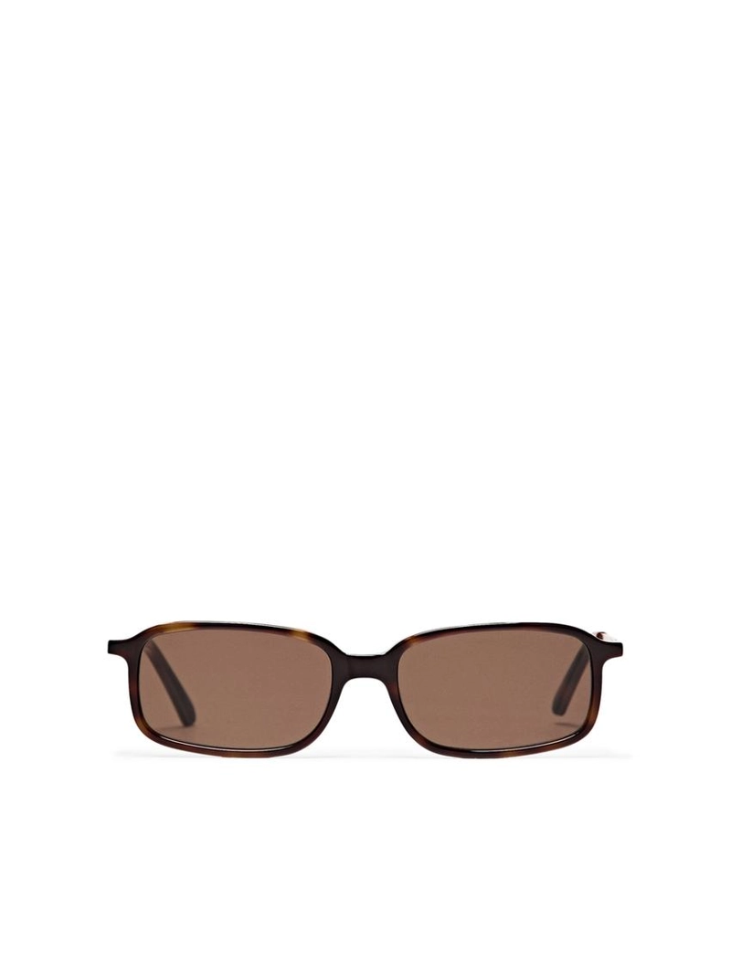 Солнцезащитные очки с прямоугольной оправой в контрастном исполнении