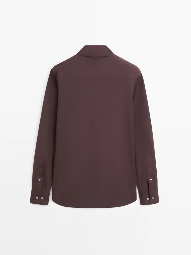 Рубашка slim fit из эластичной ткани