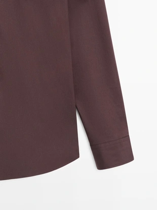 Рубашка slim fit из эластичной ткани- Заказать в России