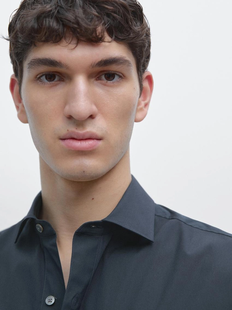 Поло с регулярной посадкой из эластичной ткани