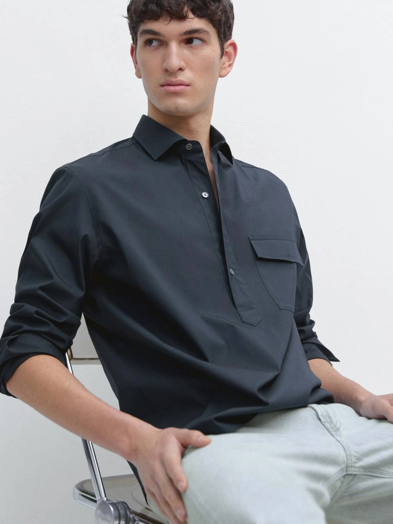 Поло с регулярной посадкой из эластичной ткани