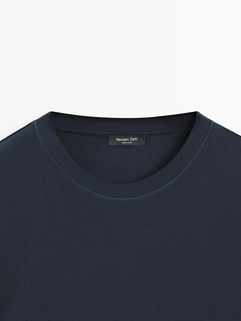 Футболка из хлопкового микса с коротким рукавом