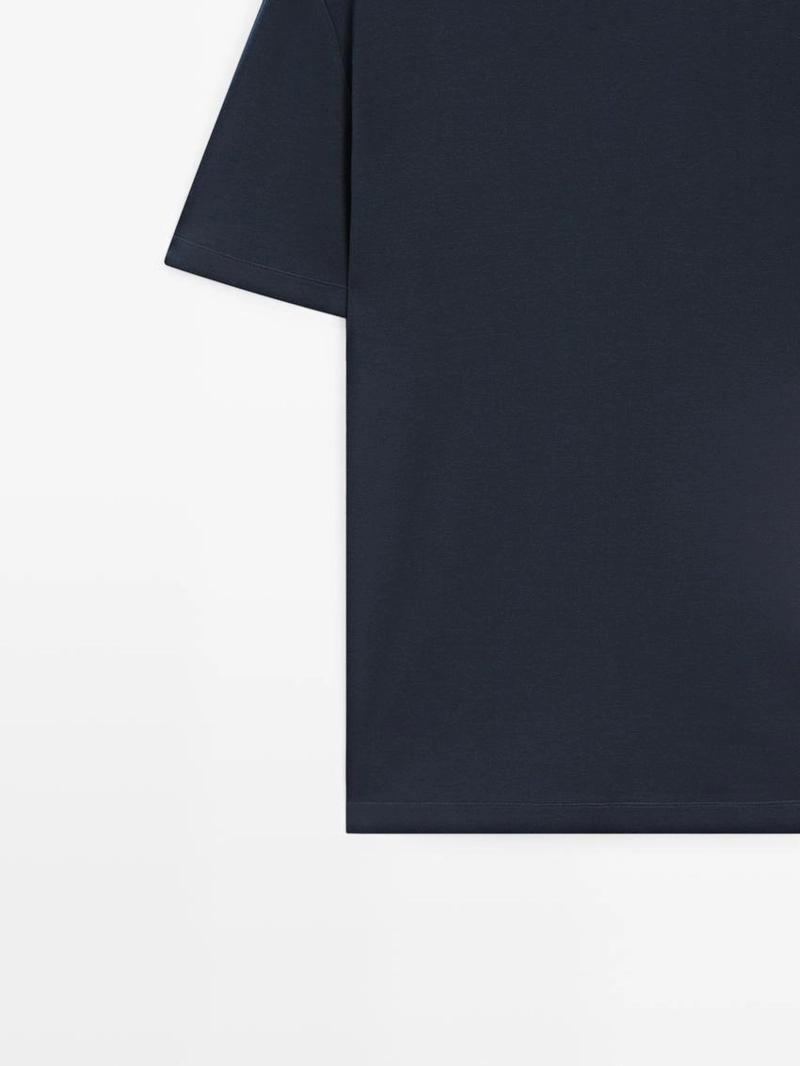 Футболка из хлопкового микса с коротким рукавом