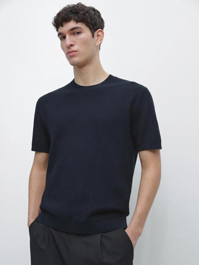 Футболка с коротким рукавом из хлопкового трикотажа