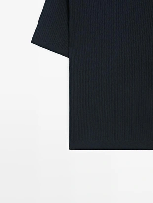 Футболка с коротким рукавом из хлопкового трикотажа- Заказать в России