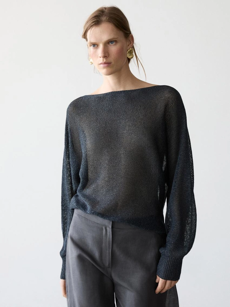 Джемпер из вязаного хлопкового микса