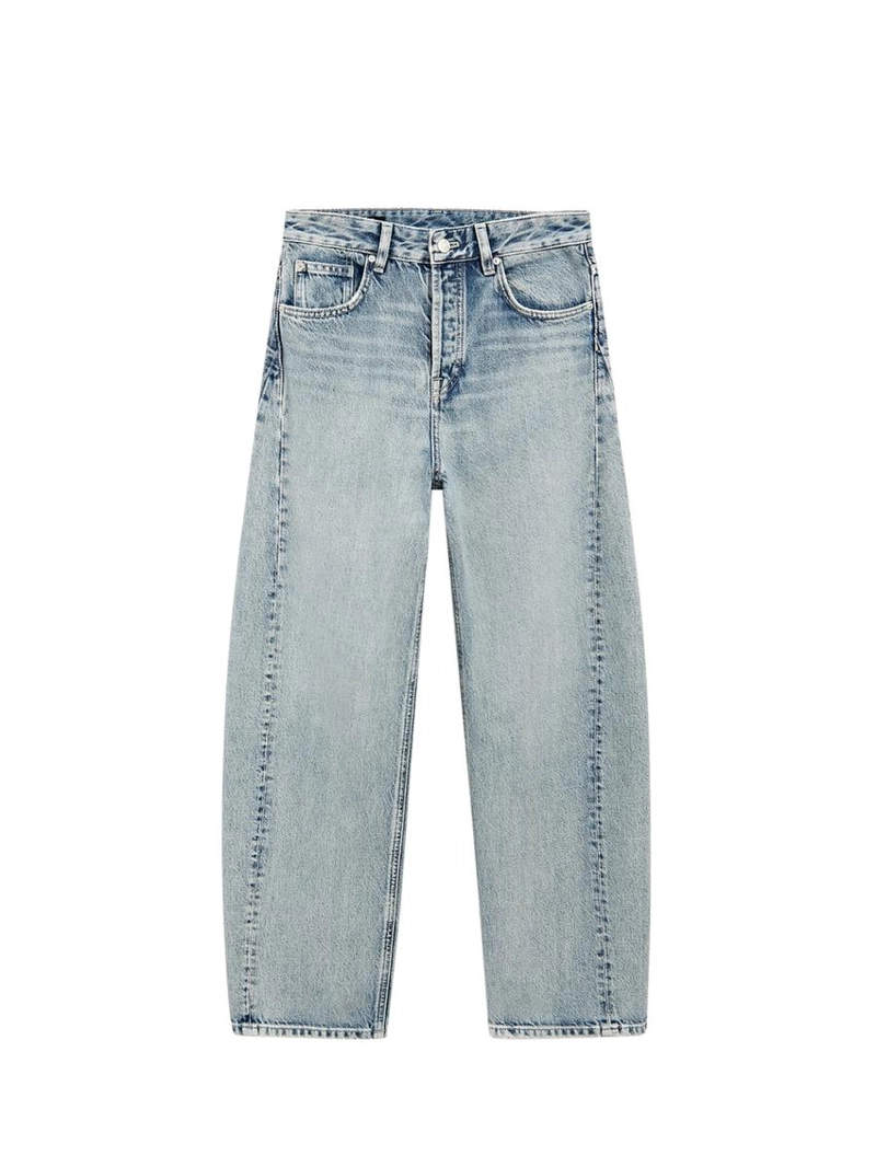 Джинсы с завышенной талией и объемным кроем