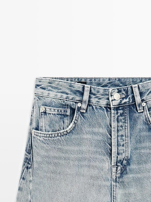 Джинсы с завышенной талией и объемным кроем- Заказать в России