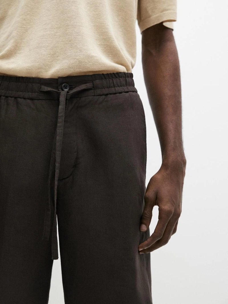 100% льняные шорты бермуды