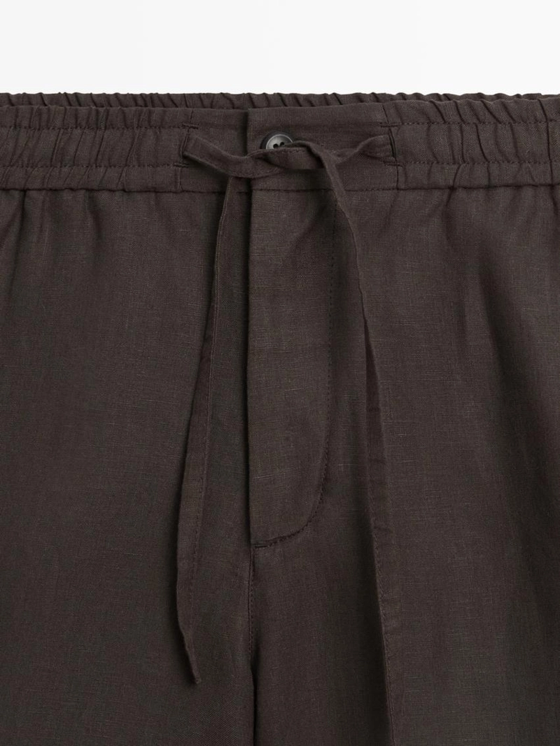 100% льняные шорты бермуды