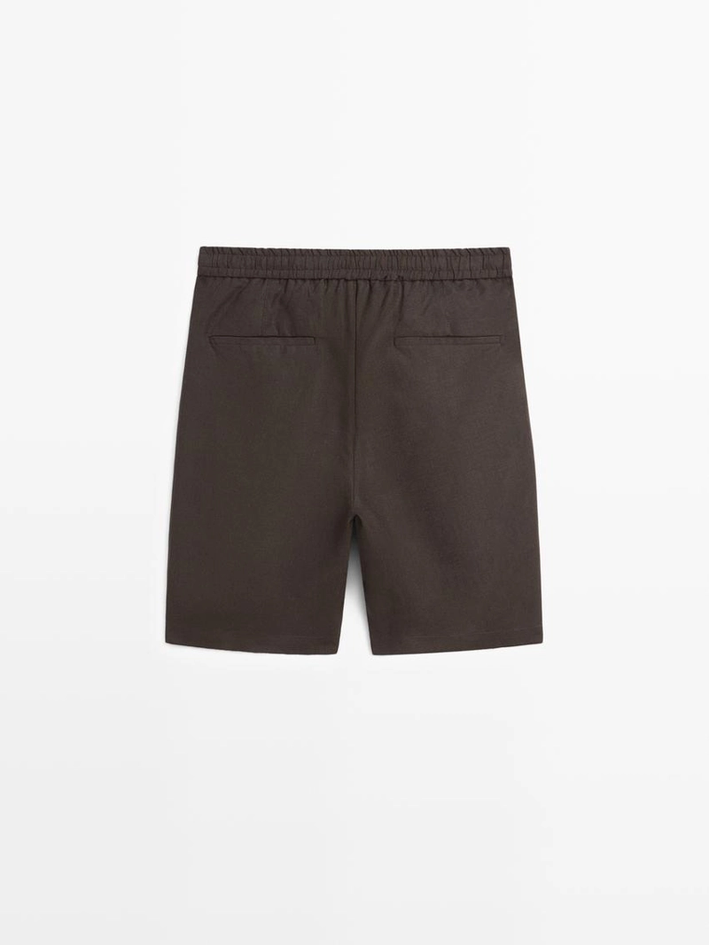 100% льняные шорты бермуды