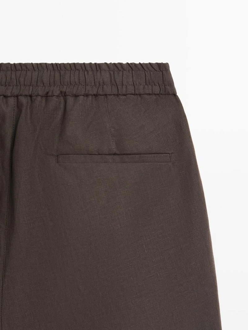 100% льняные шорты бермуды