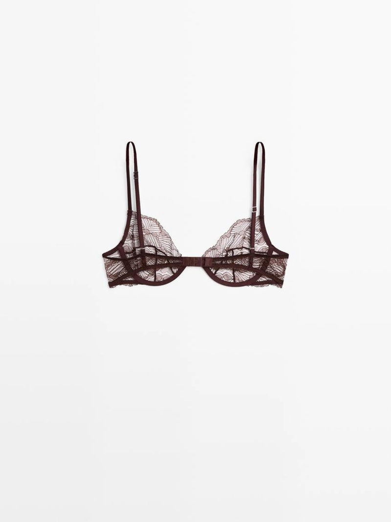 Кружевной бюстгальтер с формованной чашкой