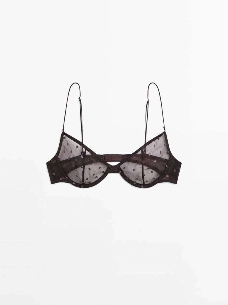 Бра с полупрозрачным полотном в горошек