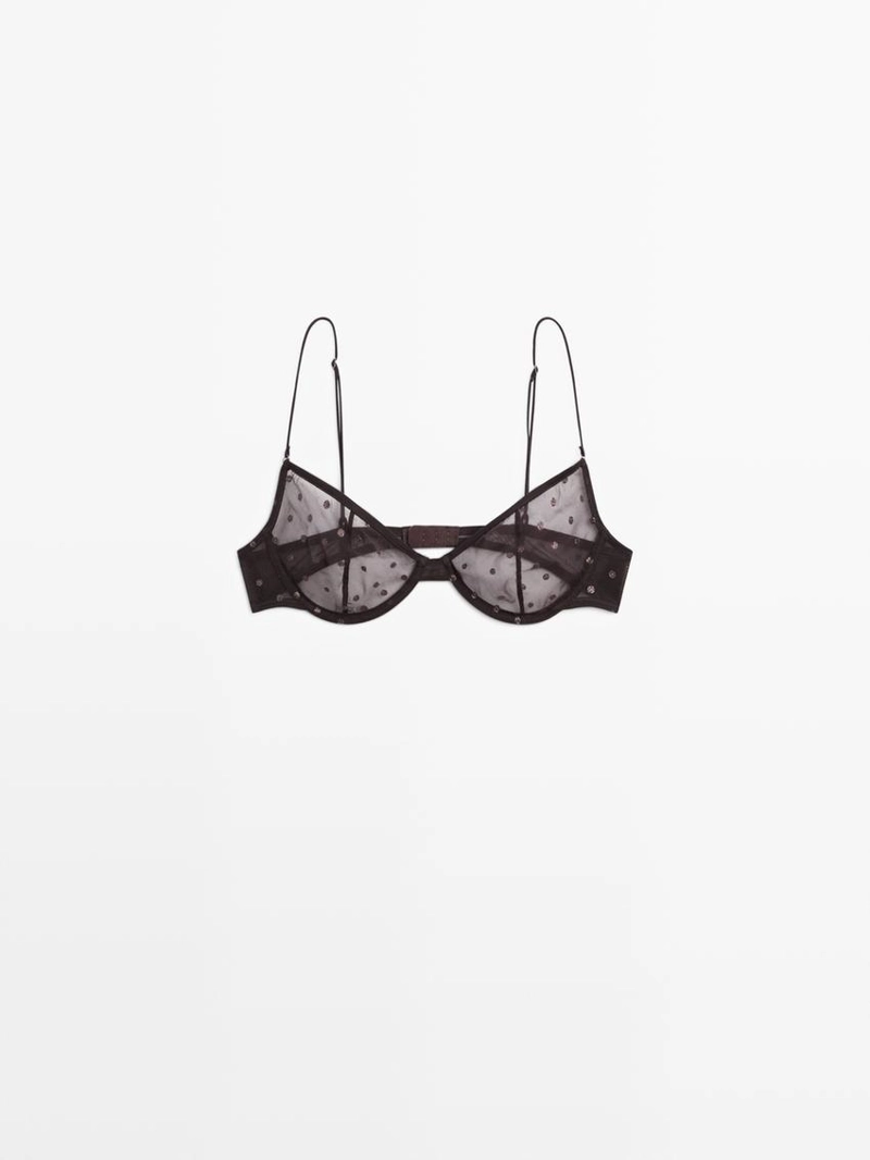 Бра с полупрозрачным полотном в горошек