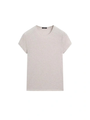 Футболка с коротким рукавом и блестящими деталями- Заказать в России