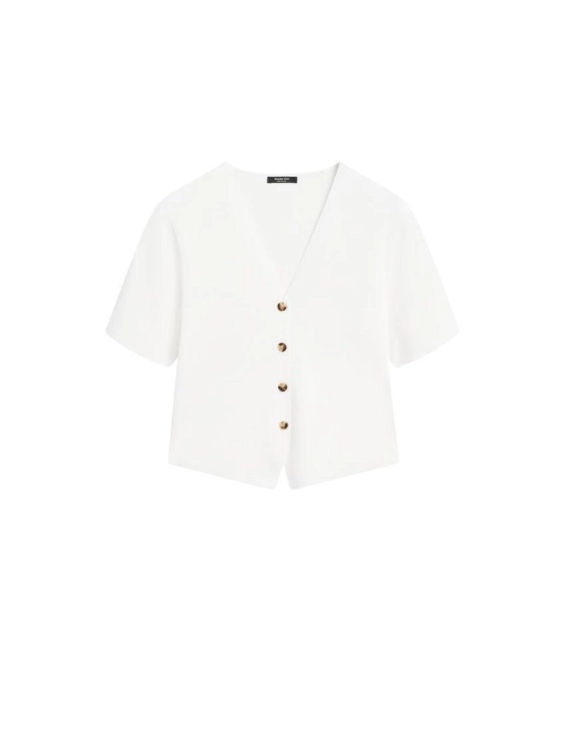 Кардиган с коротким рукавом и пуговицами