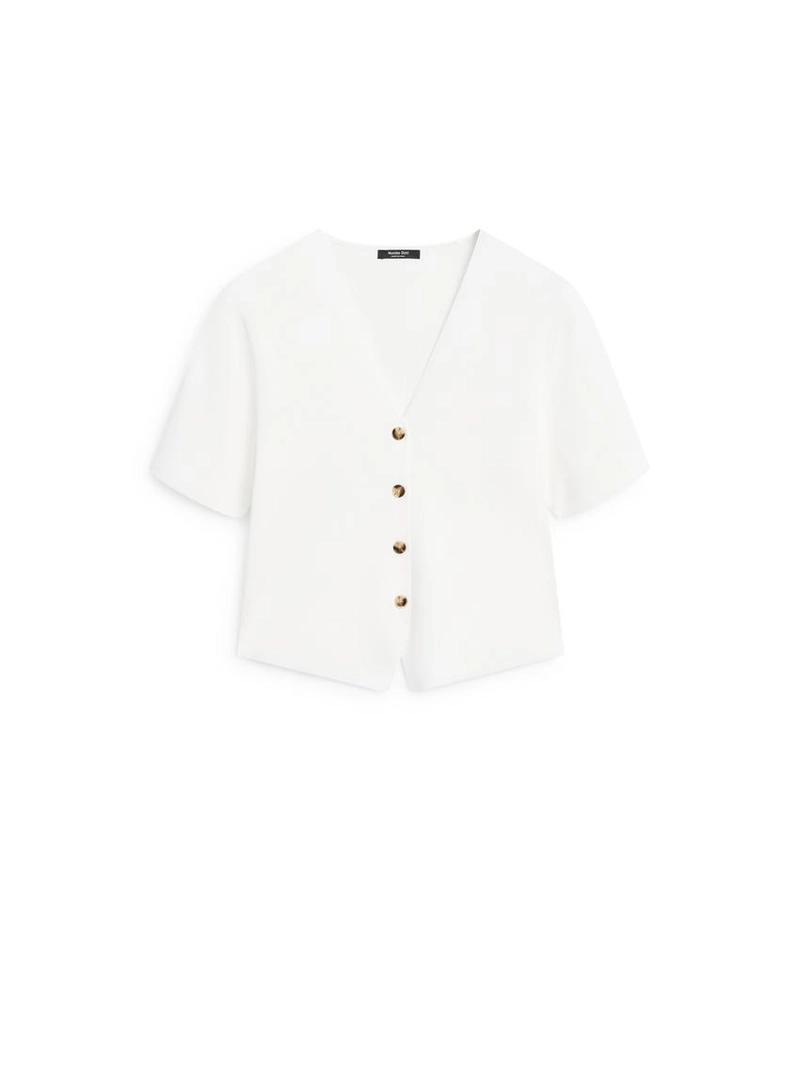 Кардиган с коротким рукавом и пуговицами