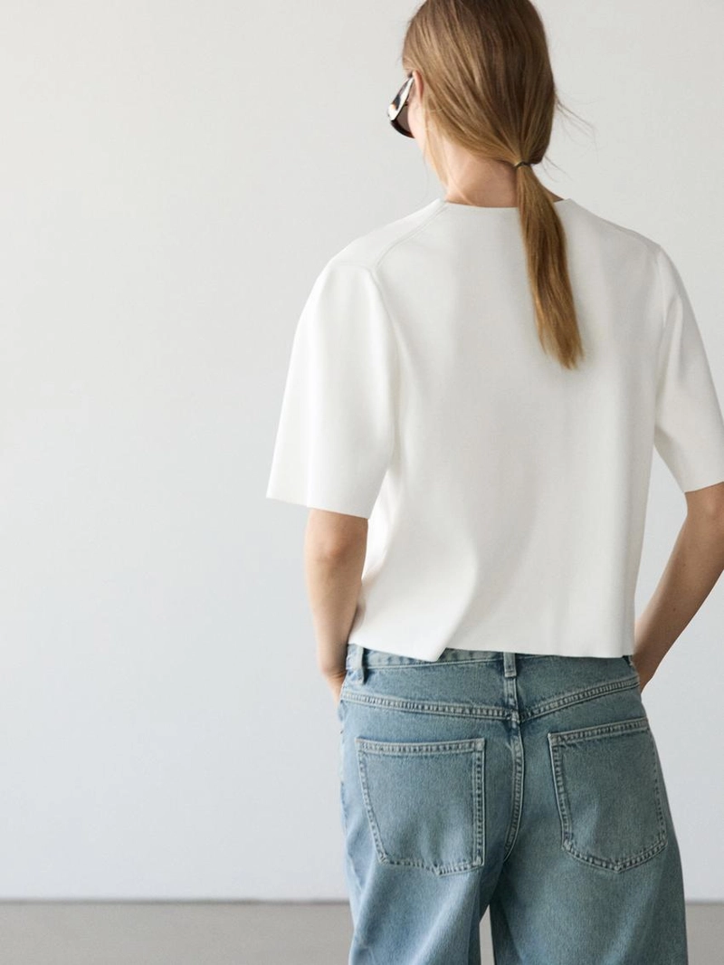 Кардиган с коротким рукавом и пуговицами