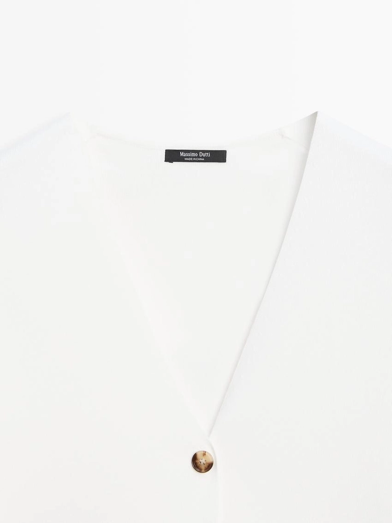 Кардиган с коротким рукавом и пуговицами